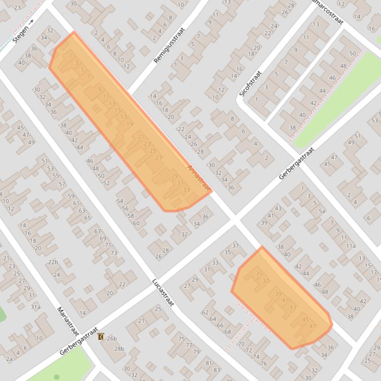 Kaart van postcodegebied 6191SX.