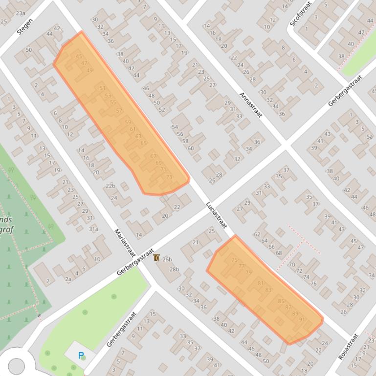 Kaart van postcodegebied 6191TB.