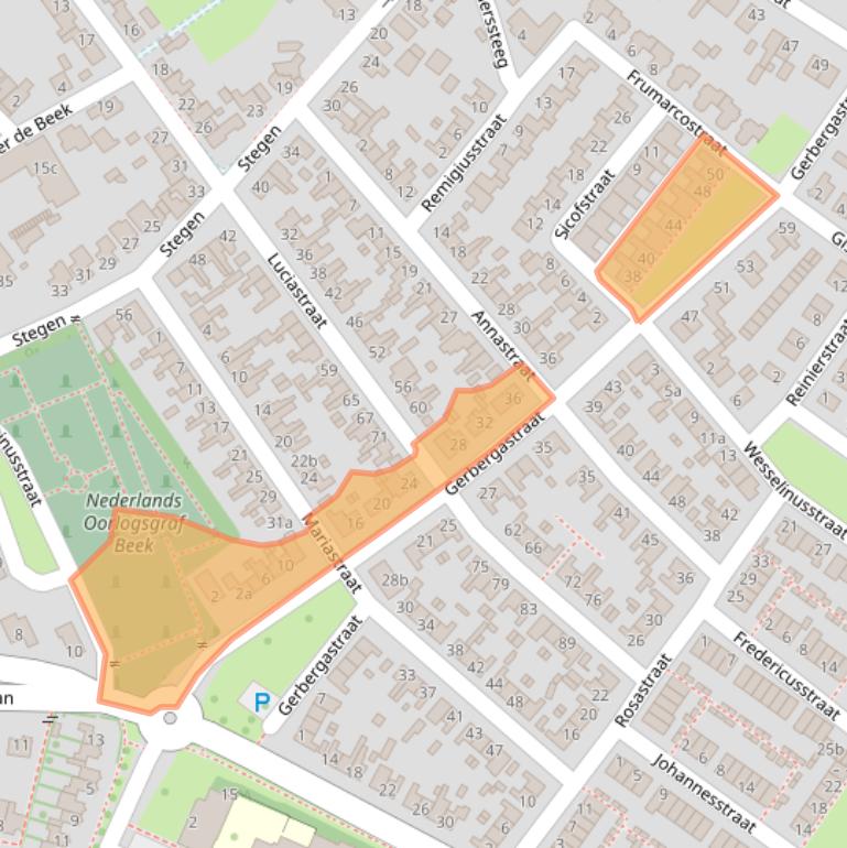Kaart van postcodegebied 6191TK.