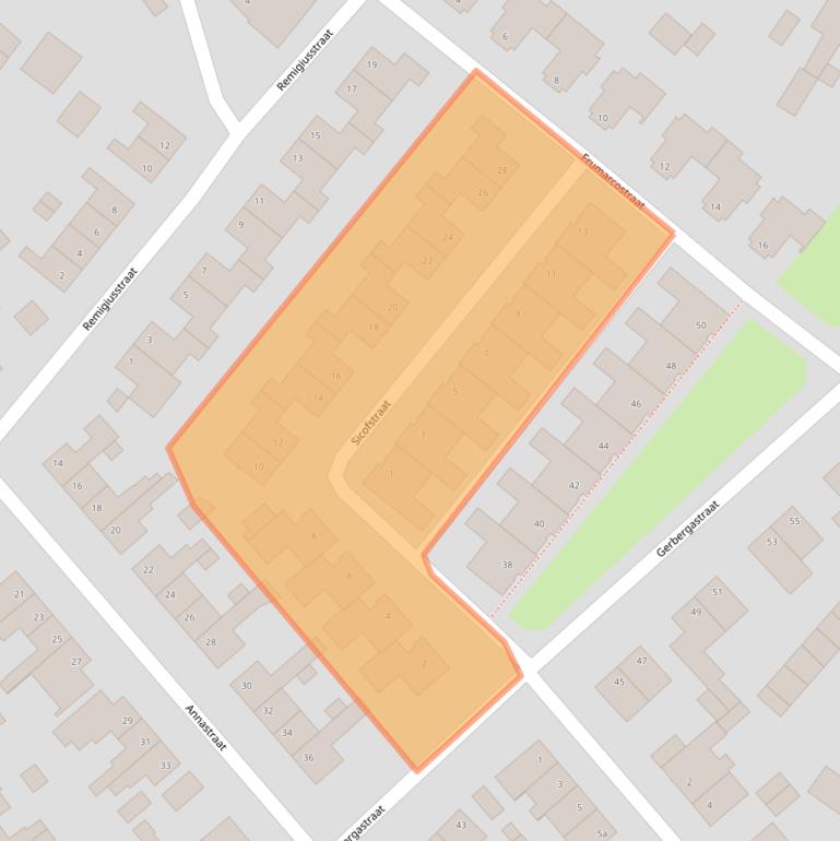 Kaart van postcodegebied 6191TM.