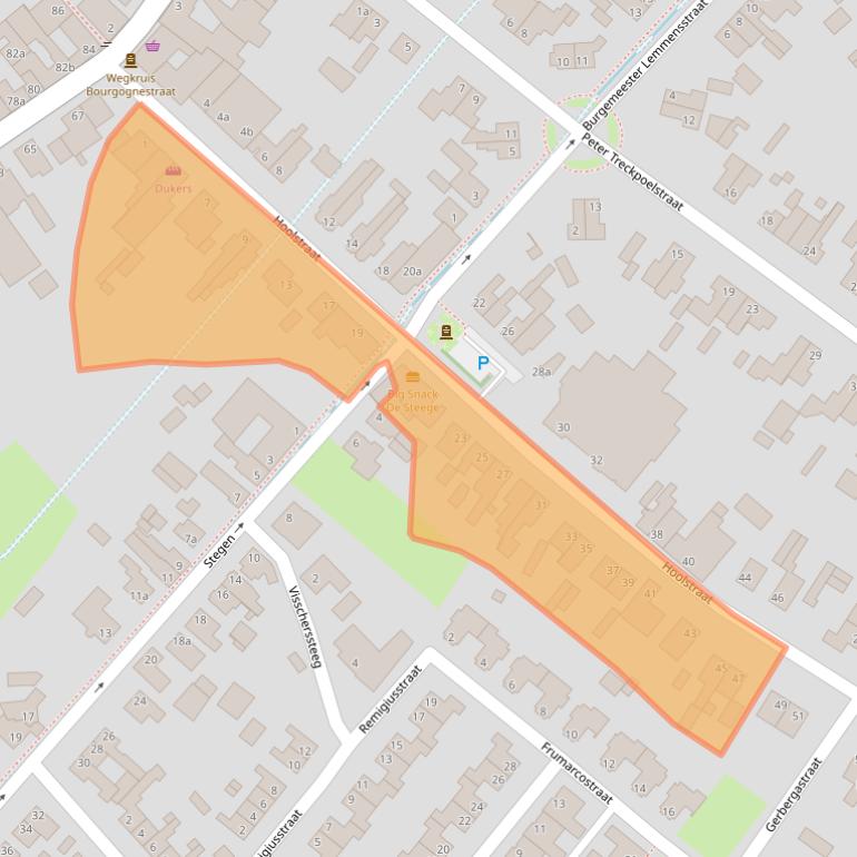 Kaart van postcodegebied 6191TV.