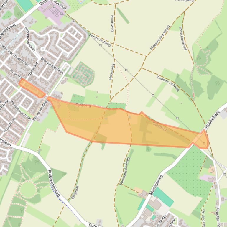 Kaart van postcodegebied 6191TW.