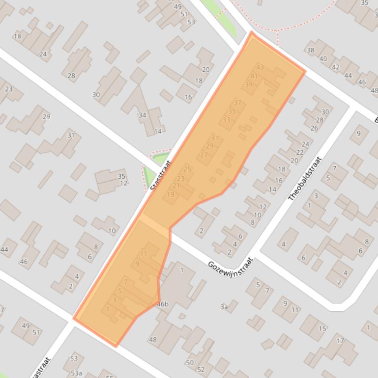 Kaart van postcodegebied 6191VD.