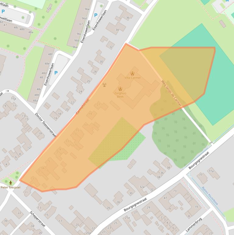 Kaart van postcodegebied 6191VR.