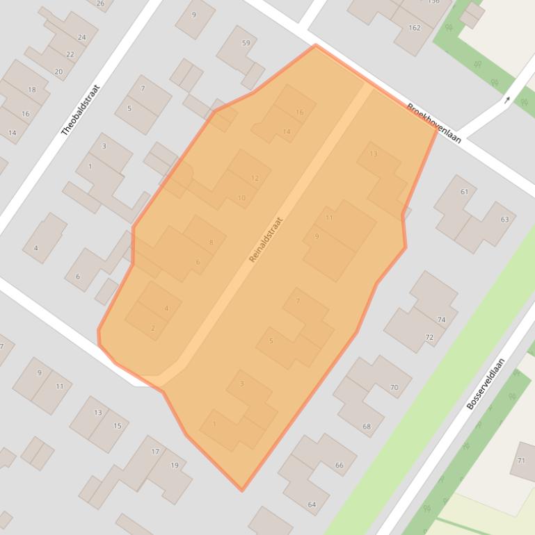 Kaart van postcodegebied 6191WX.