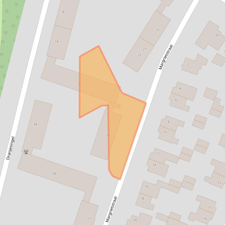 Kaart van postcodegebied 6191XE.