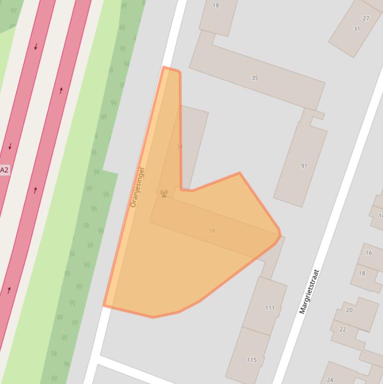 Kaart van postcodegebied 6191XV.