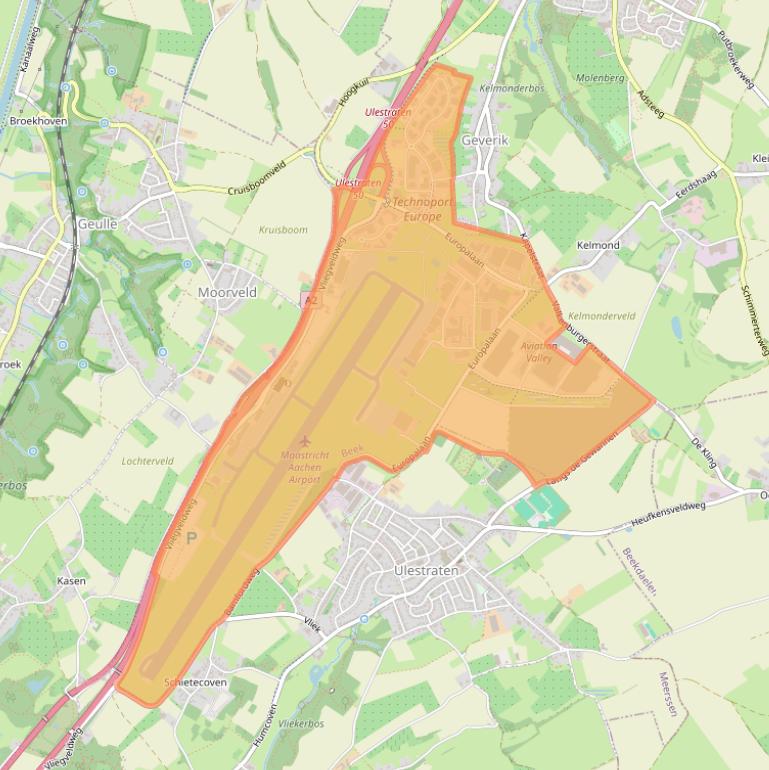 Kaart van postcodegebied 6199.