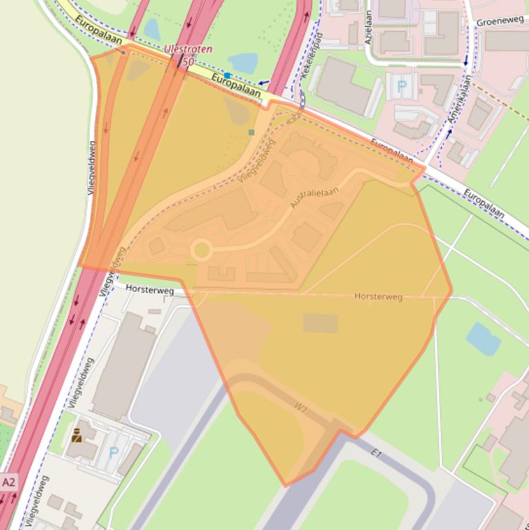 Kaart van postcodegebied 6199AA.