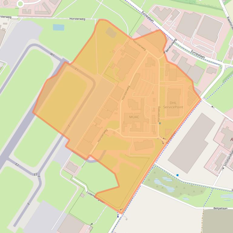 Kaart van postcodegebied 6199AC.