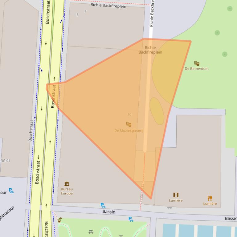 Kaart van postcodegebied 6211AE.