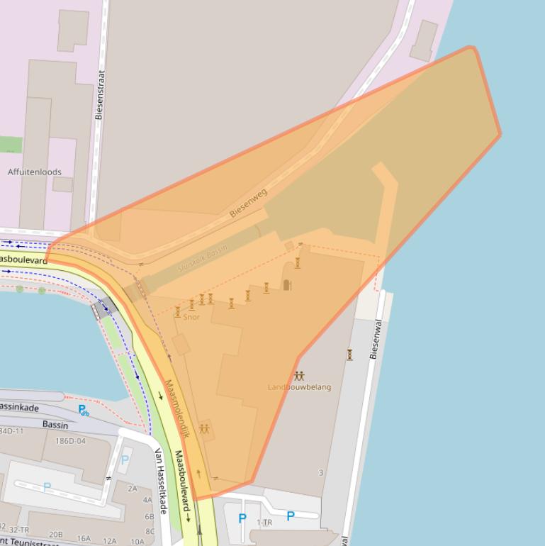 Kaart van postcodegebied 6211AH.