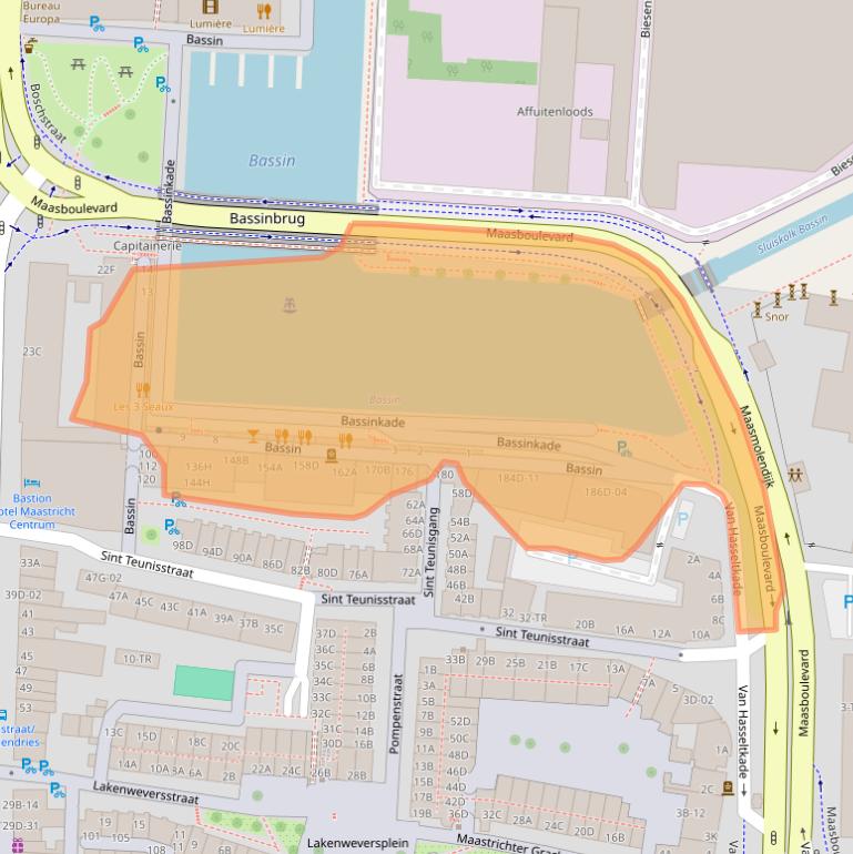 Kaart van postcodegebied 6211AL.