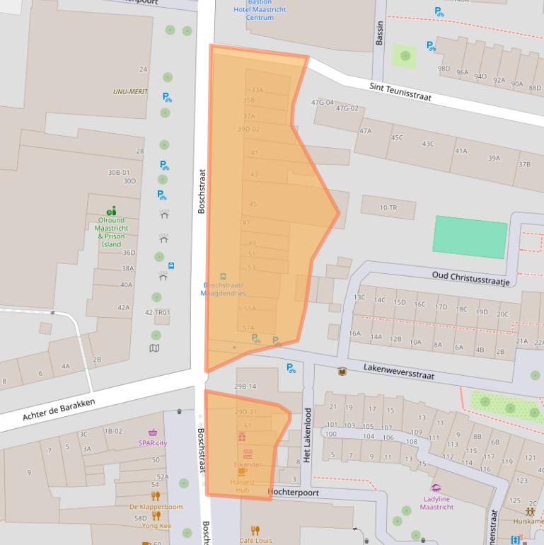 Kaart van postcodegebied 6211AT.