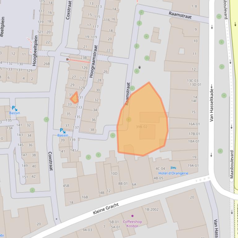 Kaart van postcodegebied 6211BM.