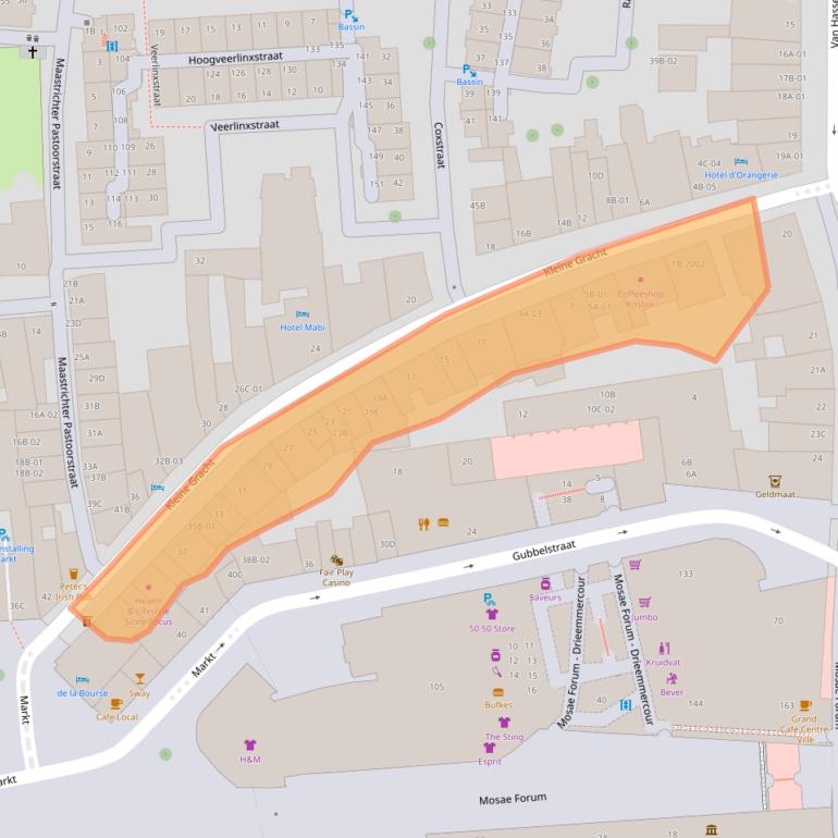 Kaart van postcodegebied 6211CA.