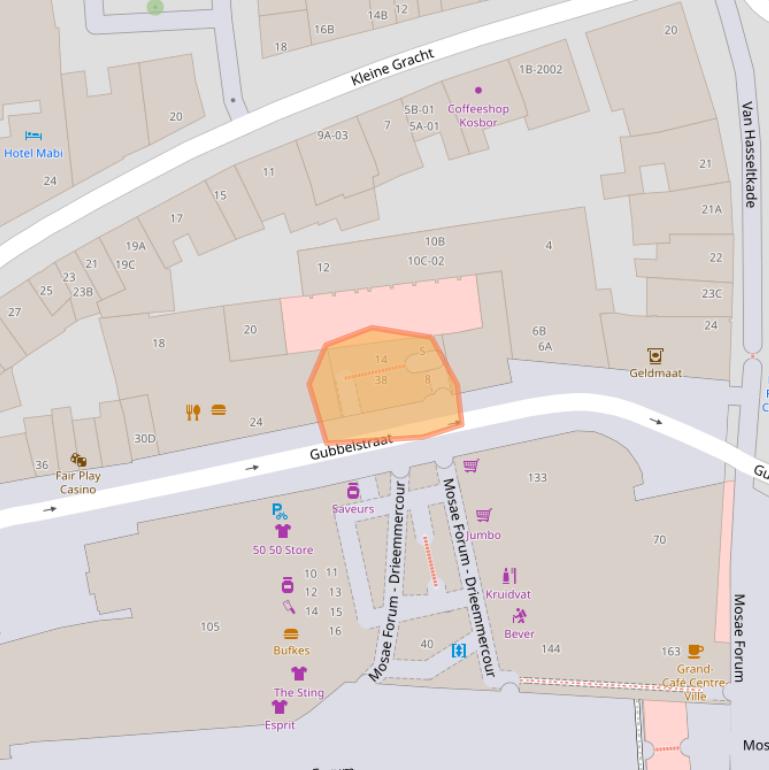 Kaart van postcodegebied 6211CG.