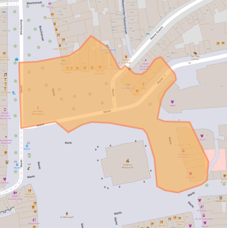 Kaart van postcodegebied 6211CK.