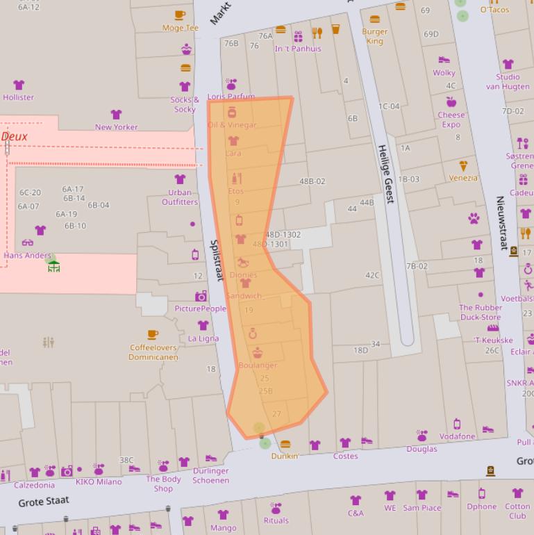 Kaart van postcodegebied 6211CN.