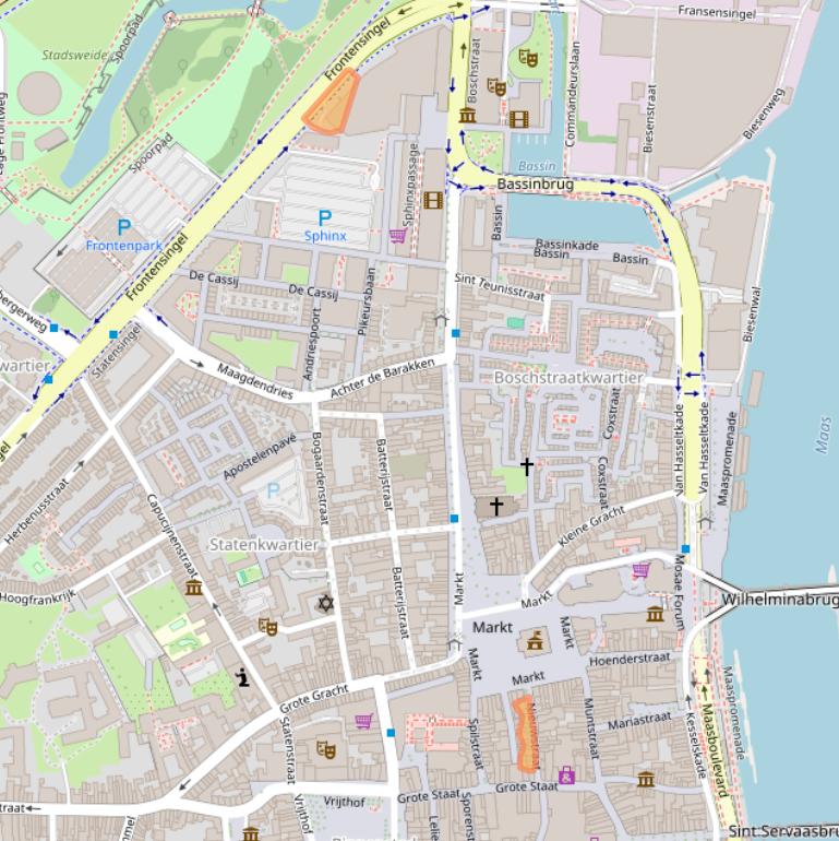 Kaart van postcodegebied 6211CS.