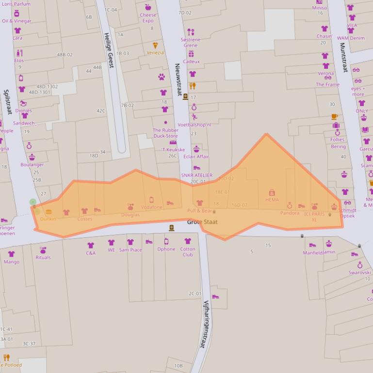 Kaart van postcodegebied 6211CW.