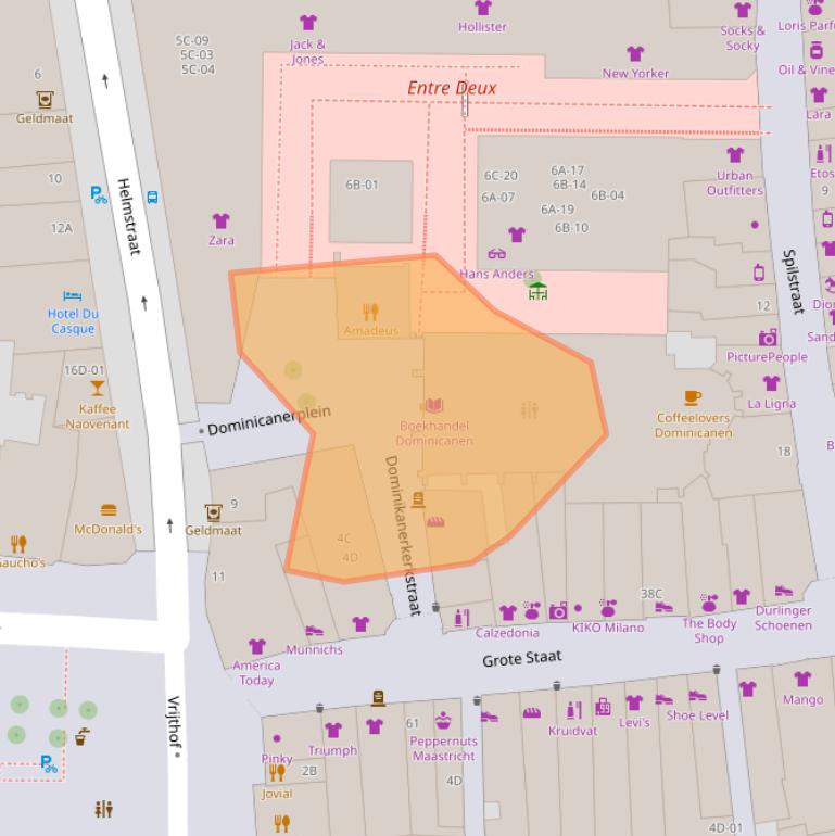 Kaart van postcodegebied 6211CZ.