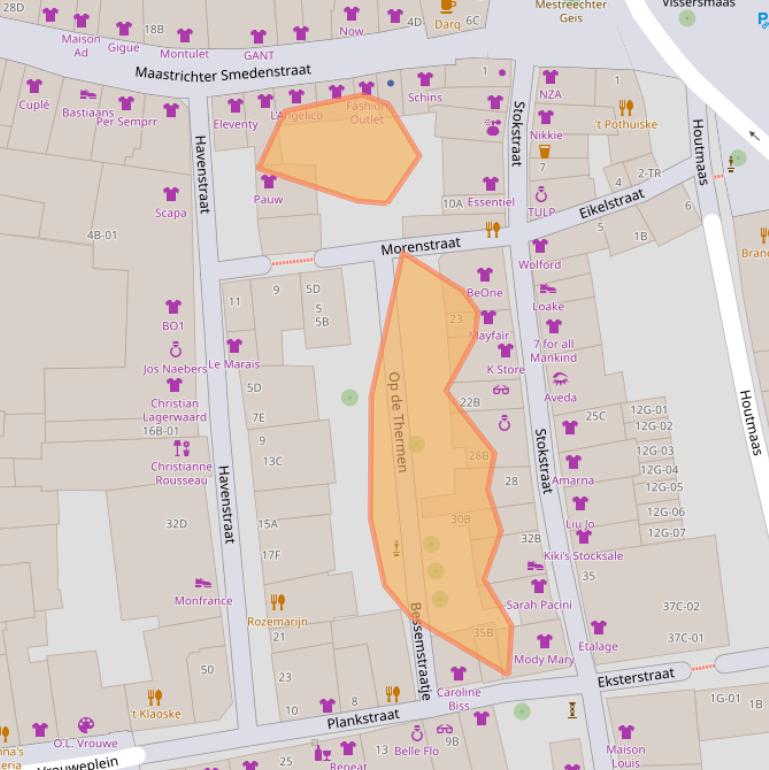 Kaart van postcodegebied 6211DE.