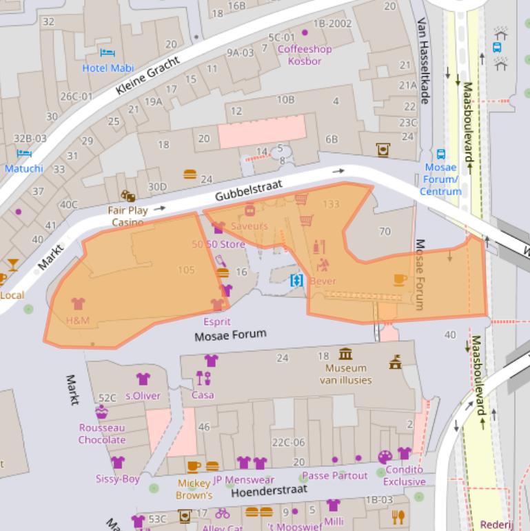 Kaart van postcodegebied 6211DT.