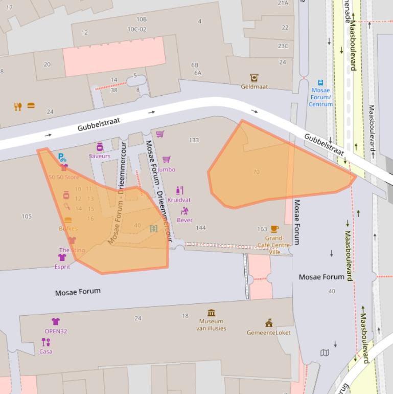 Kaart van postcodegebied 6211DV.