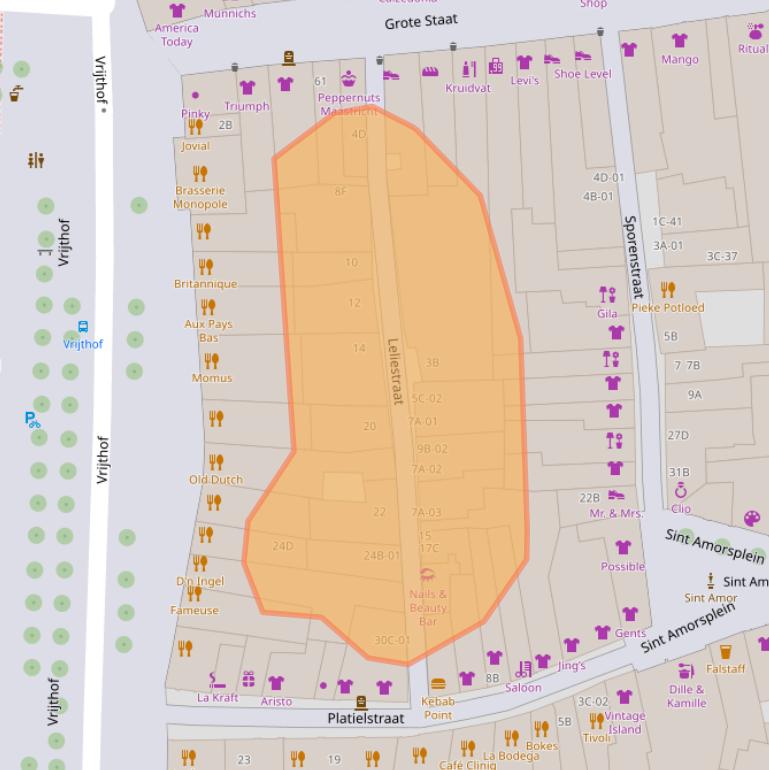 Kaart van postcodegebied 6211EA.