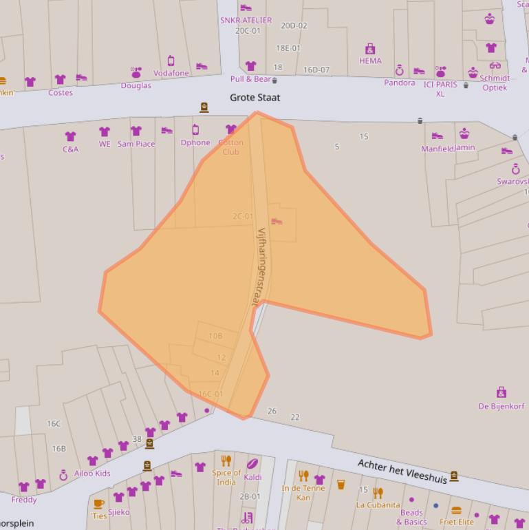 Kaart van postcodegebied 6211EC.