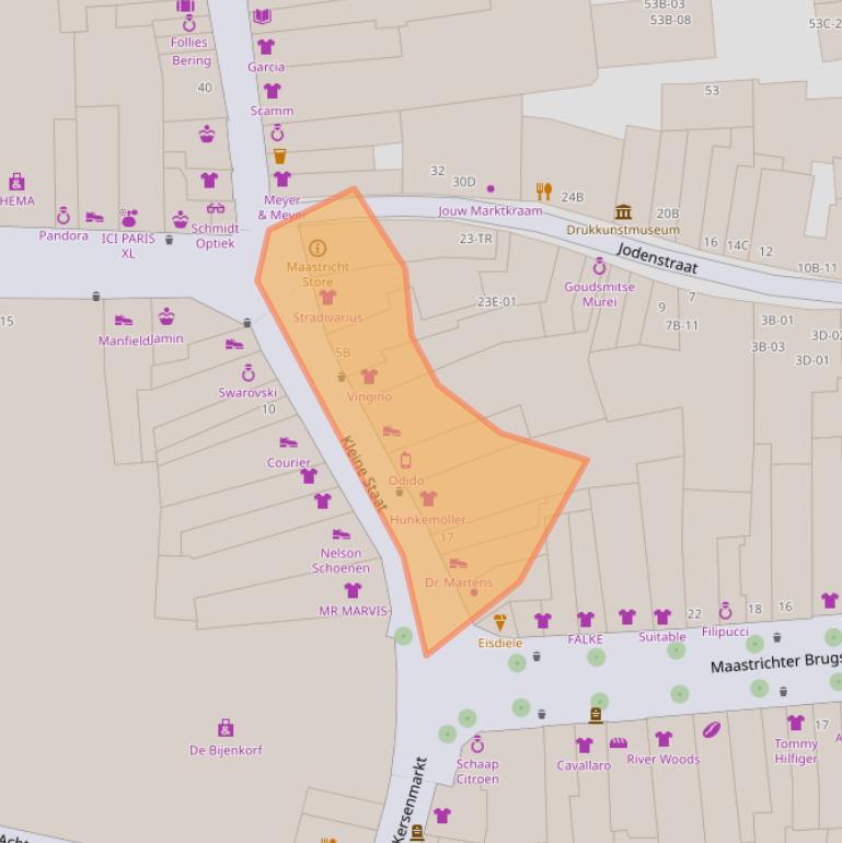 Kaart van postcodegebied 6211ED.