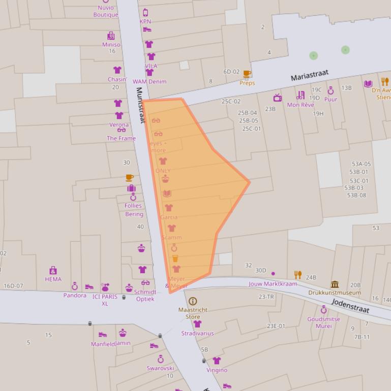 Kaart van postcodegebied 6211EH.