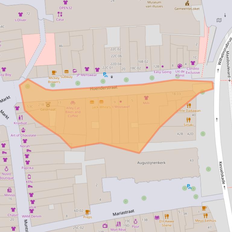 Kaart van postcodegebied 6211EL.