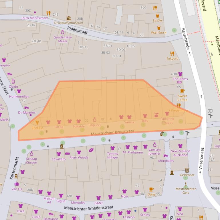 Kaart van postcodegebied 6211ET.
