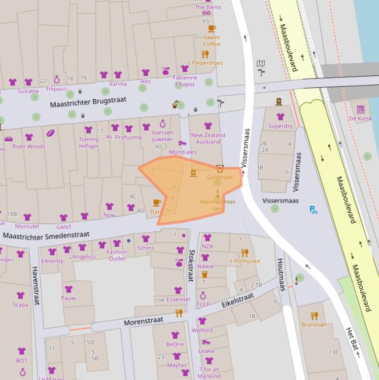 Kaart van postcodegebied 6211EW.