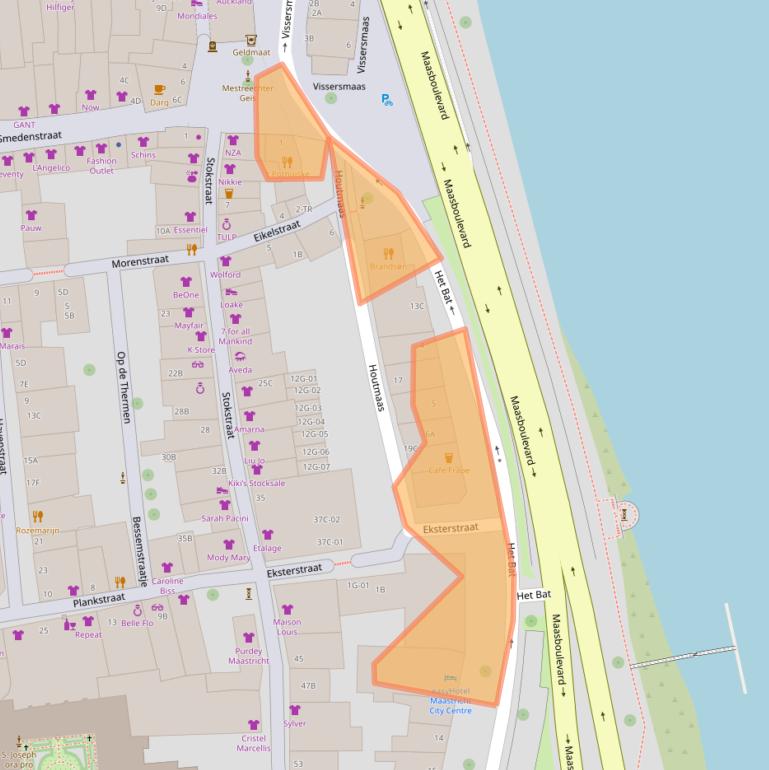 Kaart van postcodegebied 6211EX.