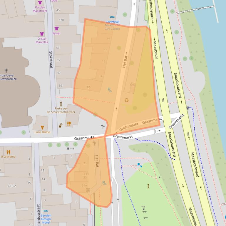 Kaart van postcodegebied 6211EZ.