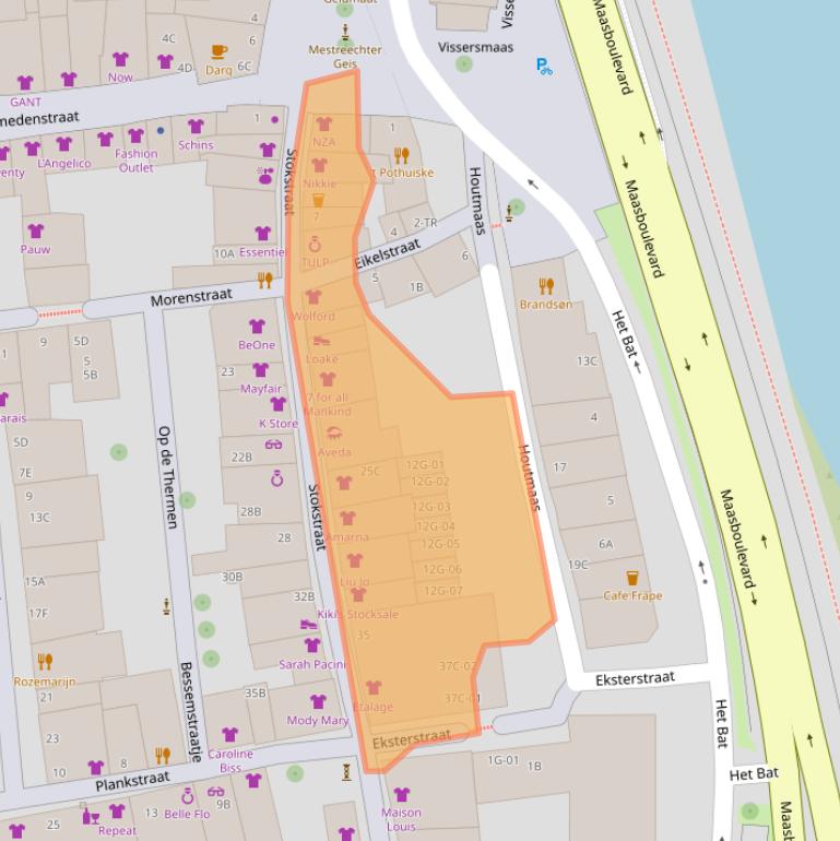 Kaart van postcodegebied 6211GB.