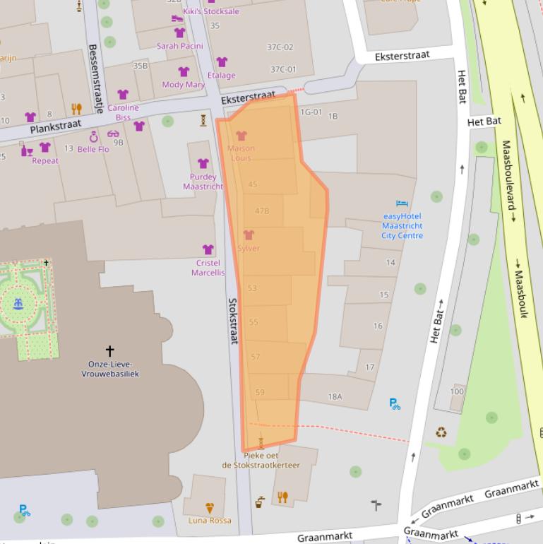 Kaart van postcodegebied 6211GC.