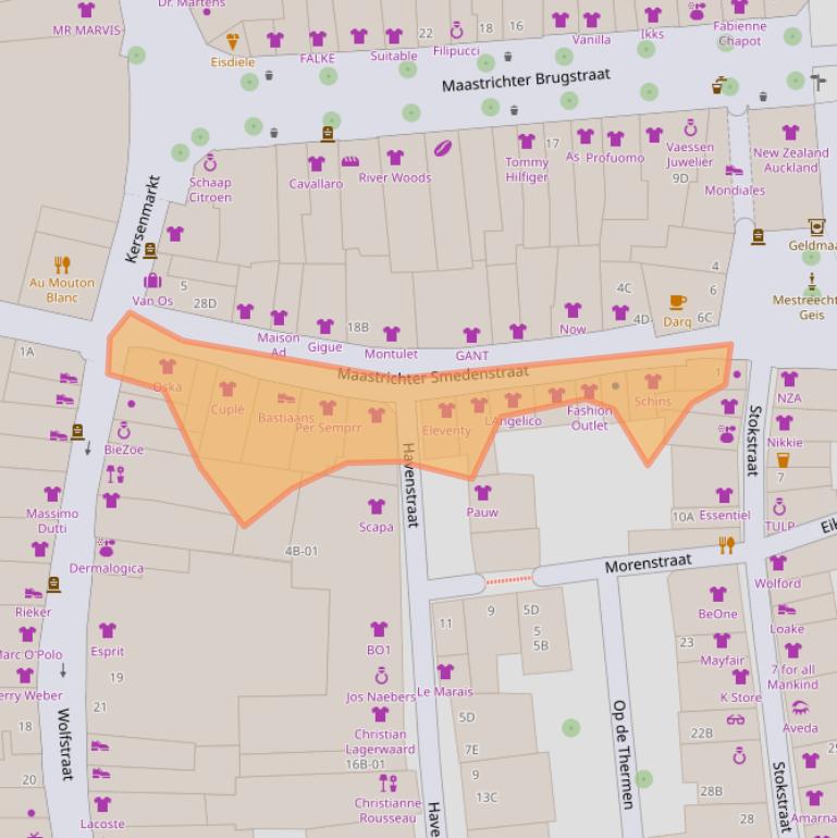 Kaart van postcodegebied 6211GK.