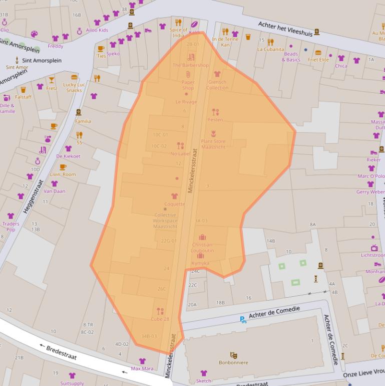 Kaart van postcodegebied 6211GX.
