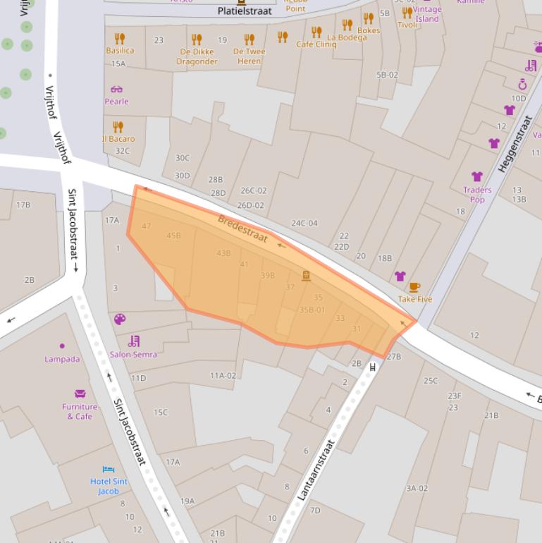 Kaart van postcodegebied 6211HB.