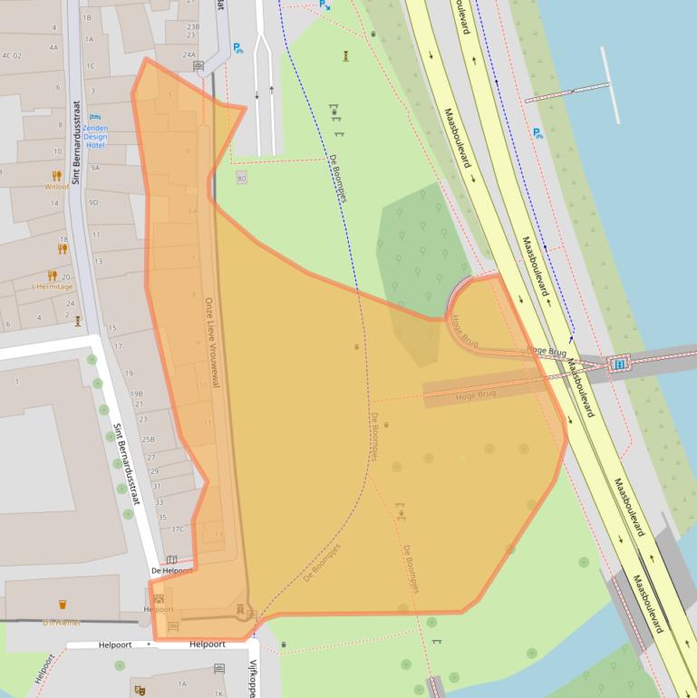 Kaart van postcodegebied 6211HH.