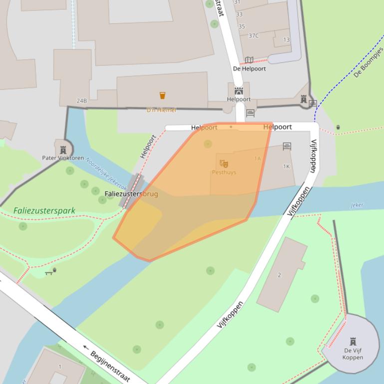 Kaart van postcodegebied 6211HJ.