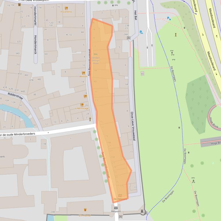 Kaart van postcodegebied 6211HK.