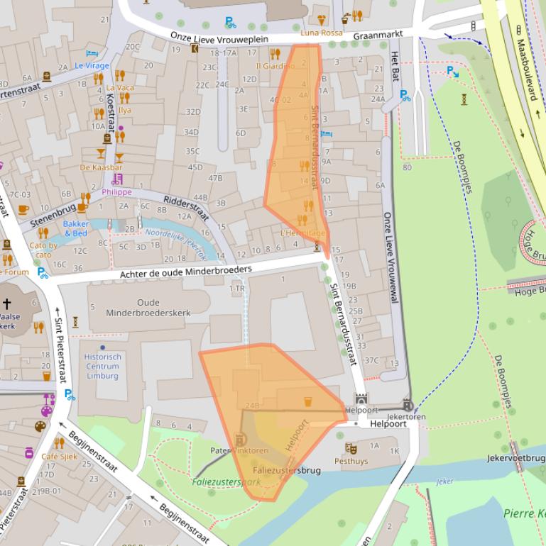 Kaart van postcodegebied 6211HL.