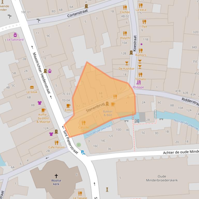 Kaart van postcodegebied 6211HP.