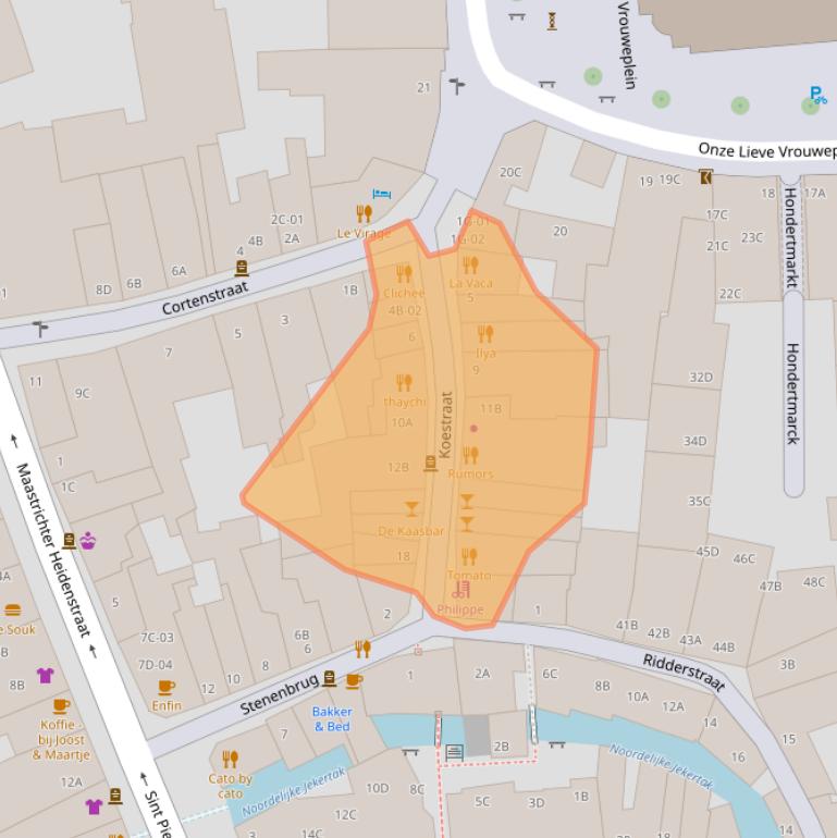 Kaart van postcodegebied 6211HR.