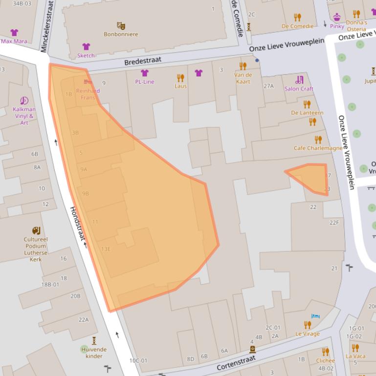 Kaart van postcodegebied 6211HW.